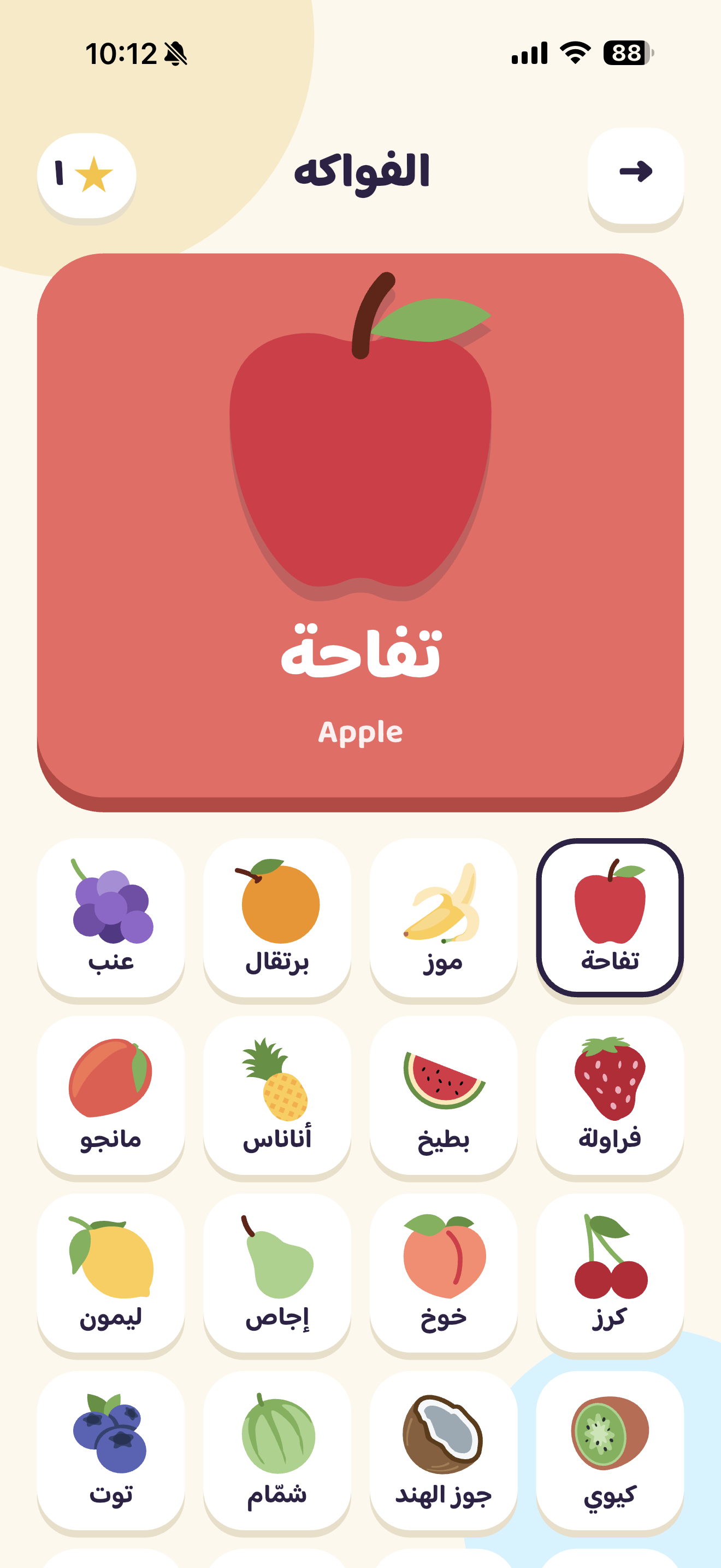 الفواكه